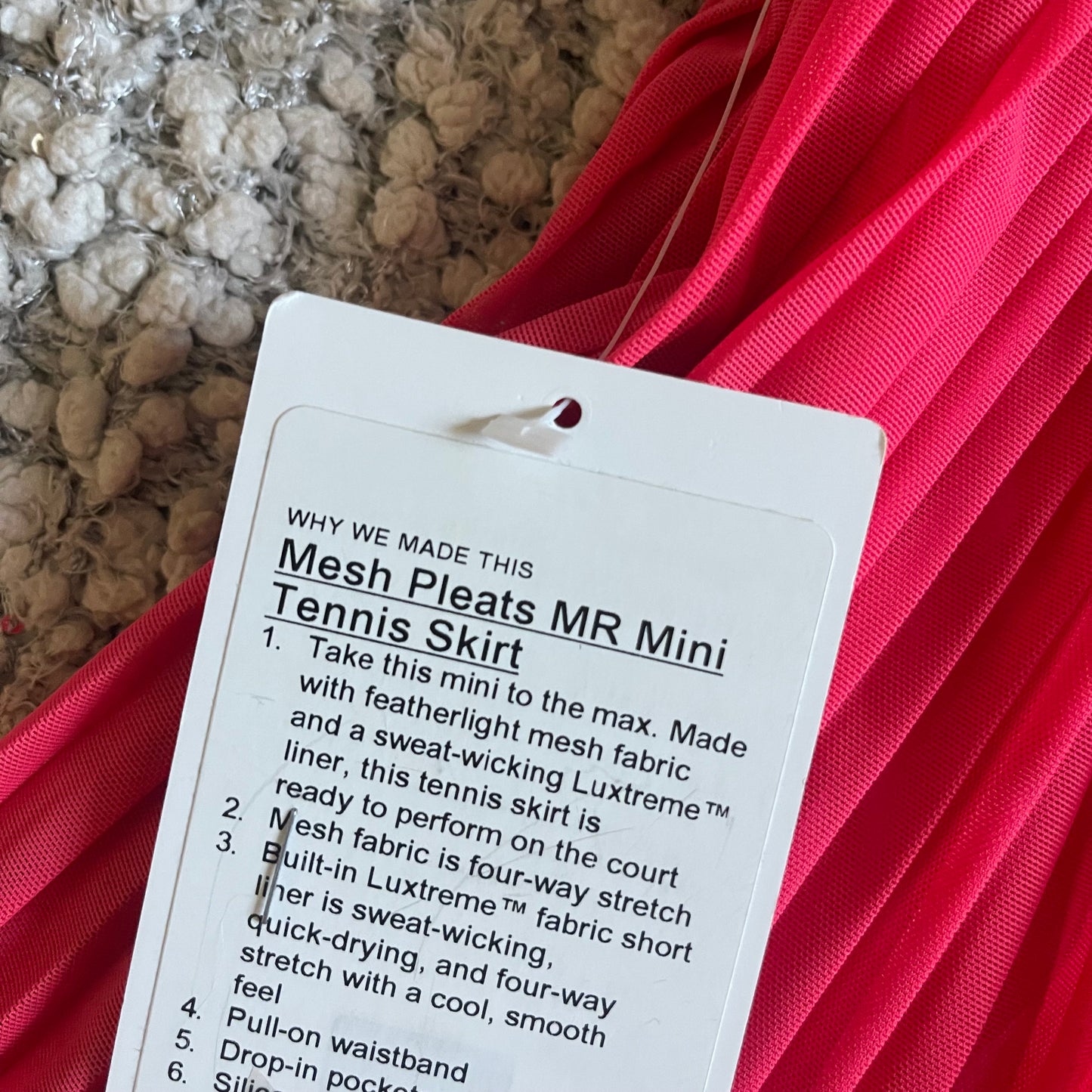 Lululemon Mesh Pleats MR Mini Tennis Skirt